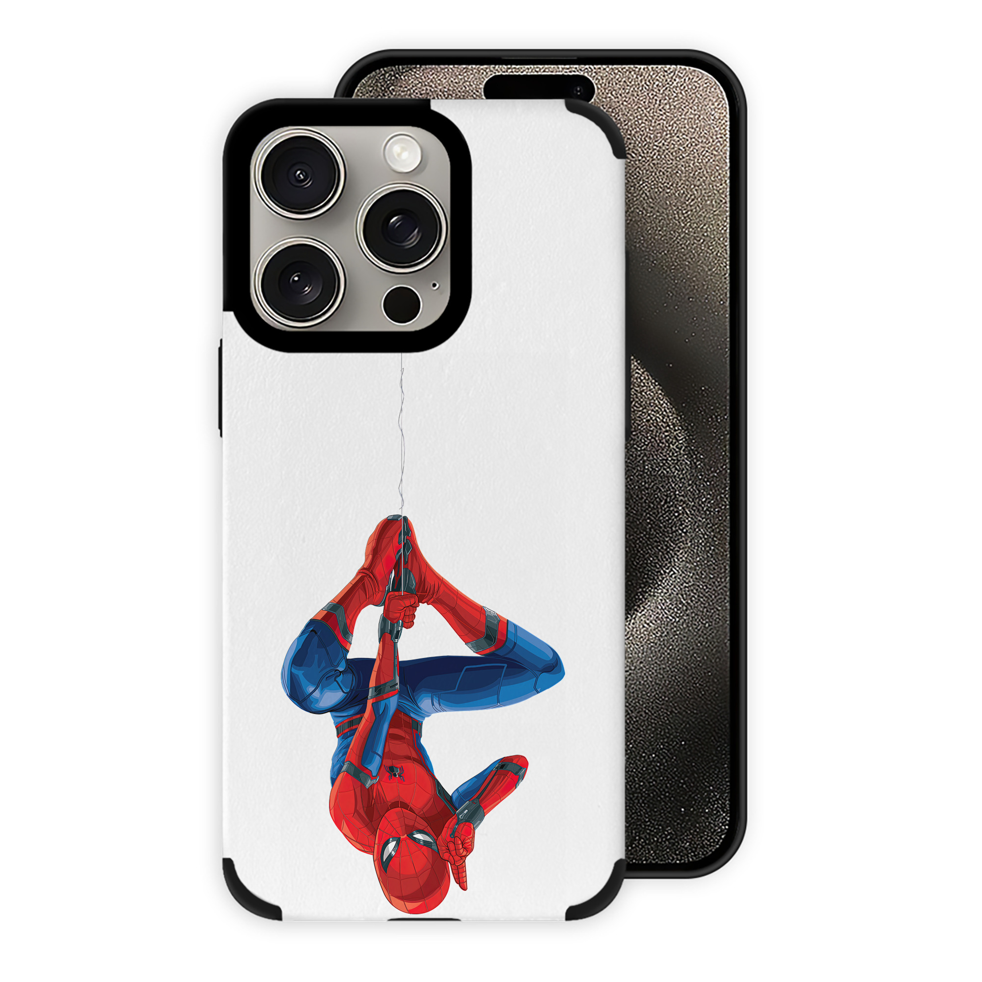 （画像用） Spider Man スパイダーマン 【iPhone15ProMax対応】 PUレザー スマホケース 耐衝撃＆黄変防止