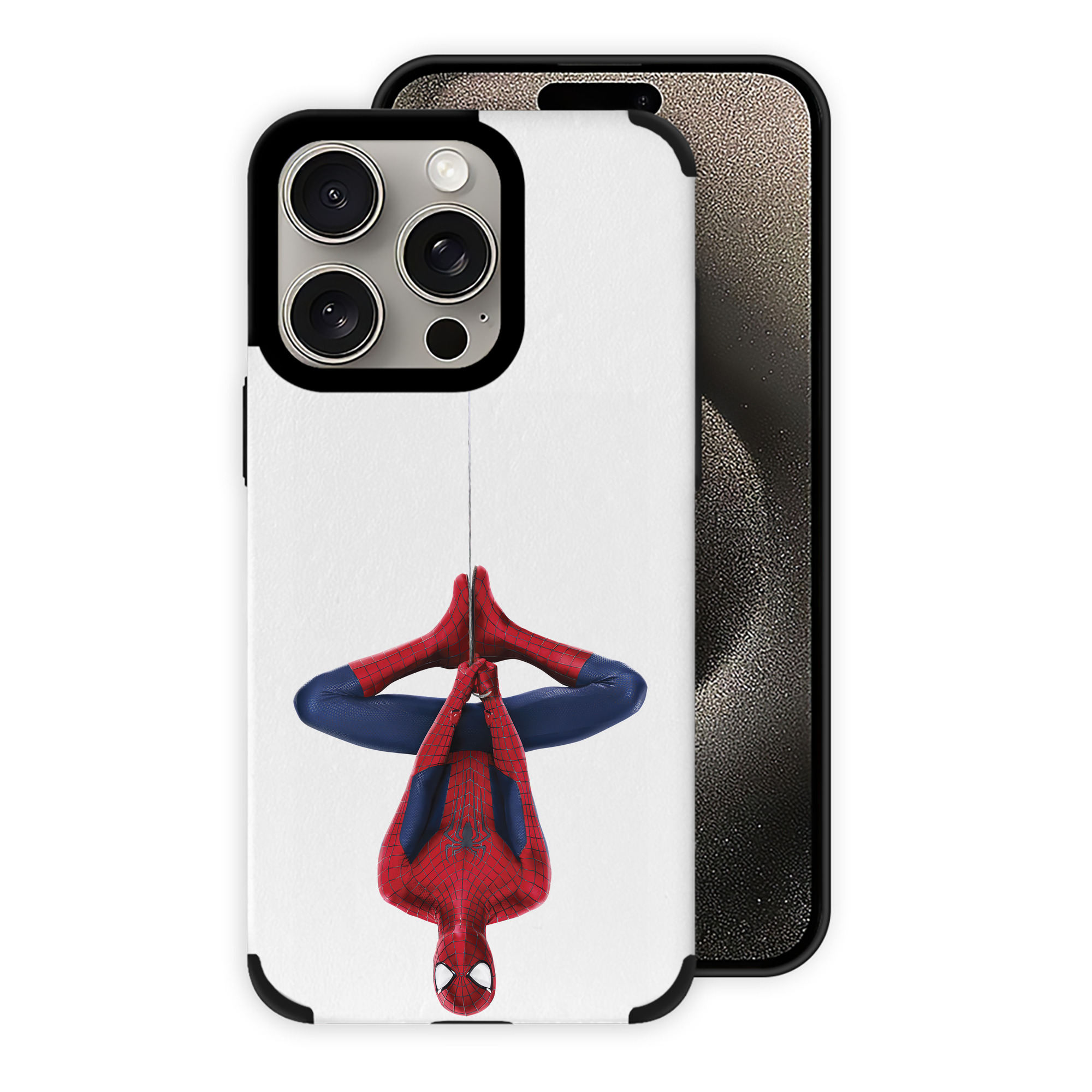 （画像用） Spider Man スパイダーマン 【iPhone15ProMax対応】 PUレザー スマホケース 耐衝撃＆黄変防止