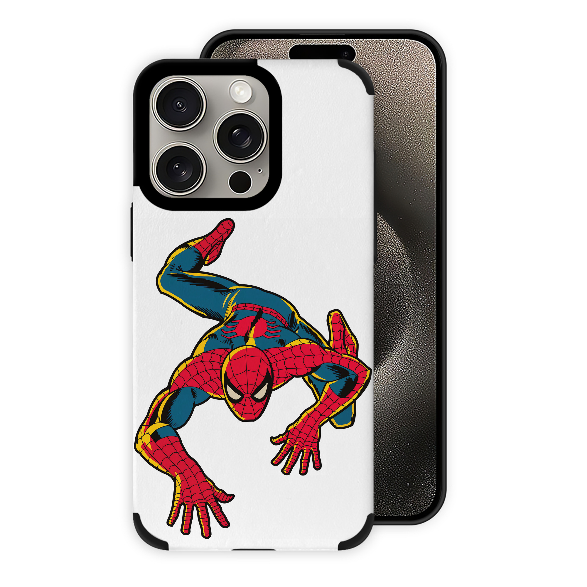 （画像用） Spider Man スパイダーマン 【iPhone15ProMax対応】 PUレザー スマホケース 耐衝撃＆黄変防止