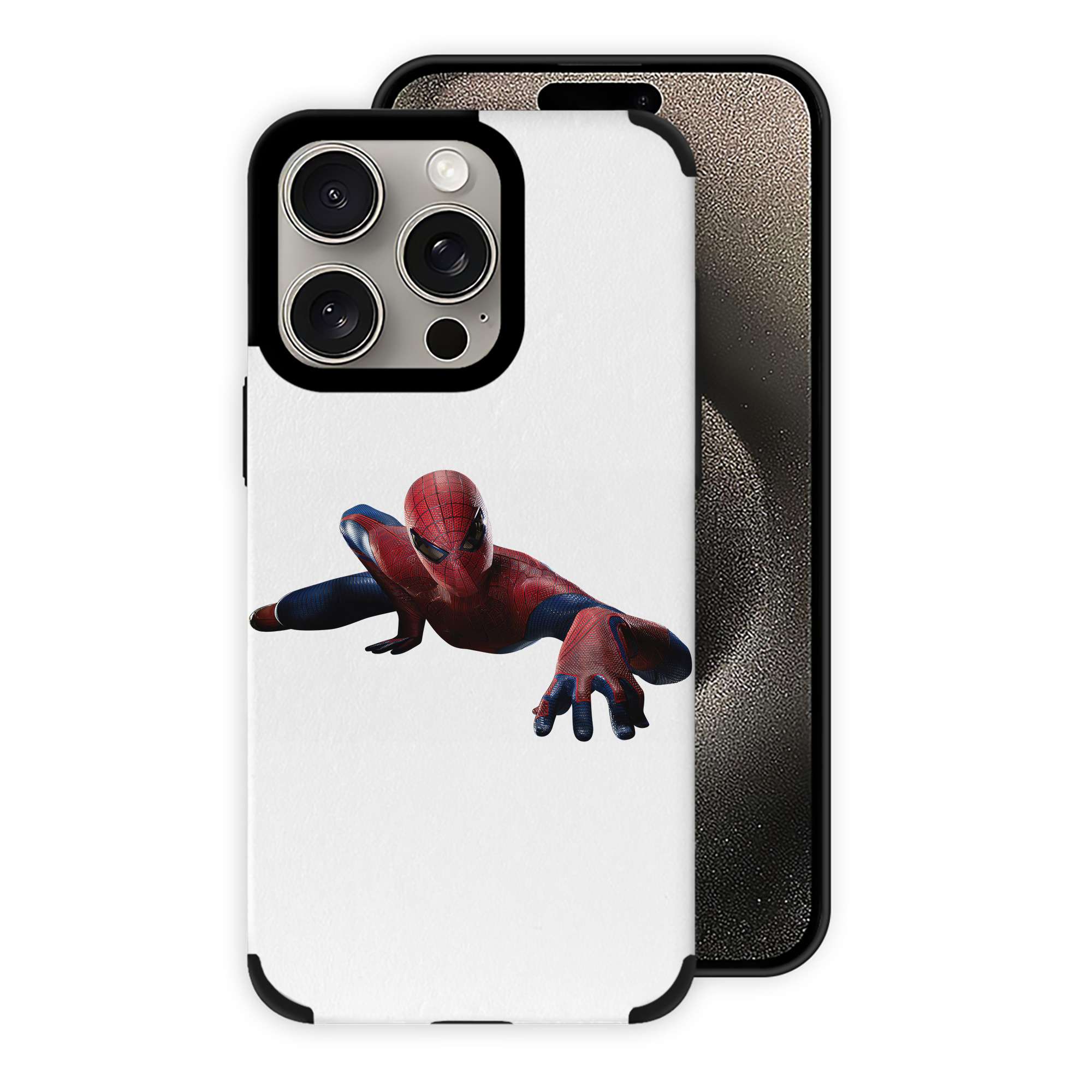 （画像用） Spider Man スパイダーマン 【iPhone15ProMax対応】 PUレザー スマホケース 耐衝撃＆黄変防止
