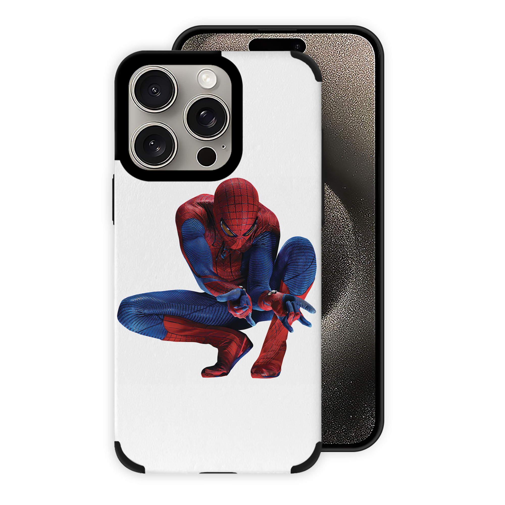 （画像用） Spider Man スパイダーマン 【iPhone15ProMax対応】 PUレザー スマホケース 耐衝撃＆黄変防止