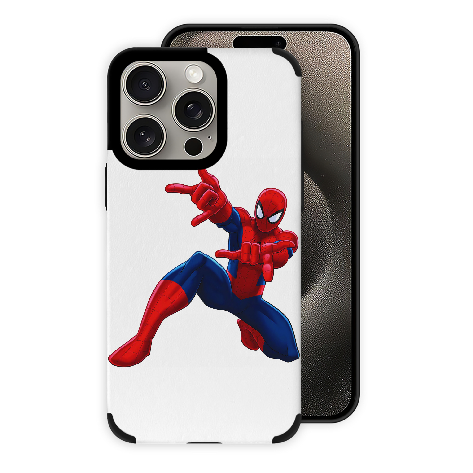 （画像用） Spider Man スパイダーマン 【iPhone15ProMax対応】 PUレザー スマホケース 耐衝撃＆黄変防止