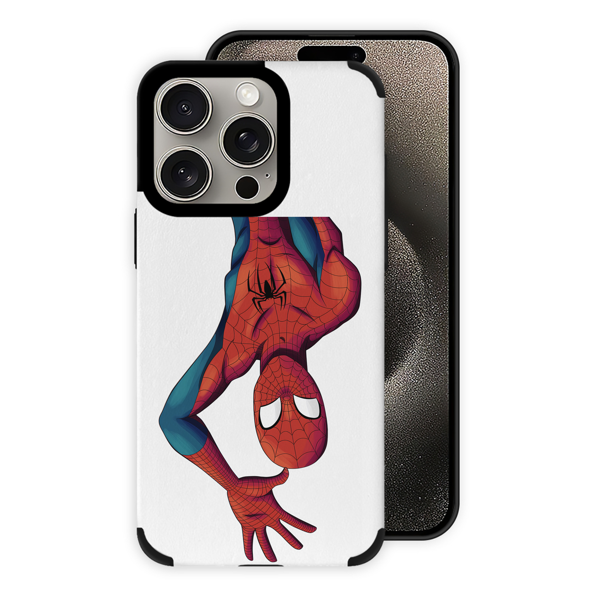 （画像用） Spider Man スパイダーマン 【iPhone15ProMax対応】 PUレザー スマホケース 耐衝撃＆黄変防止