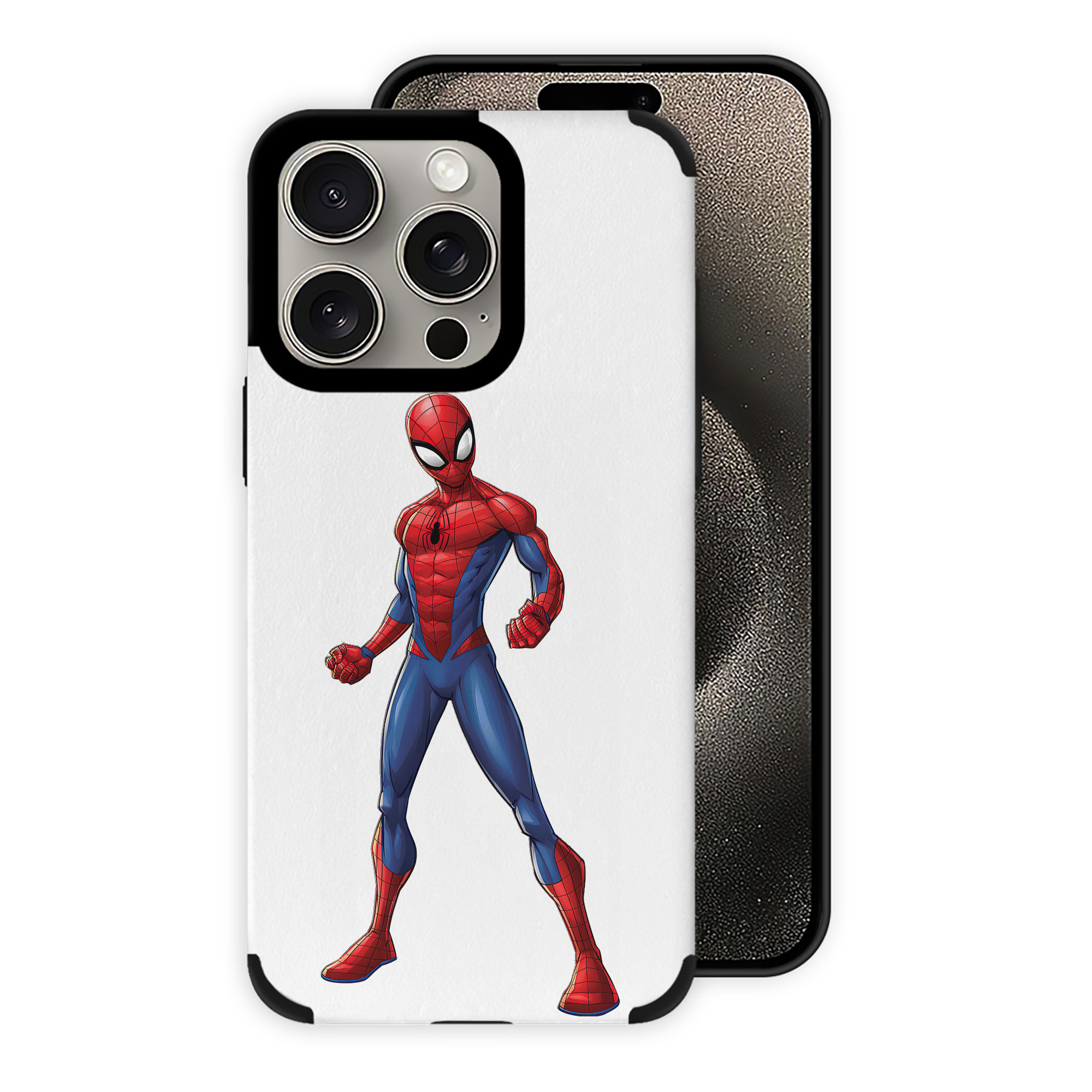 （画像用） Spider Man スパイダーマン 【iPhone15ProMax対応】 PUレザー スマホケース 耐衝撃＆黄変防止