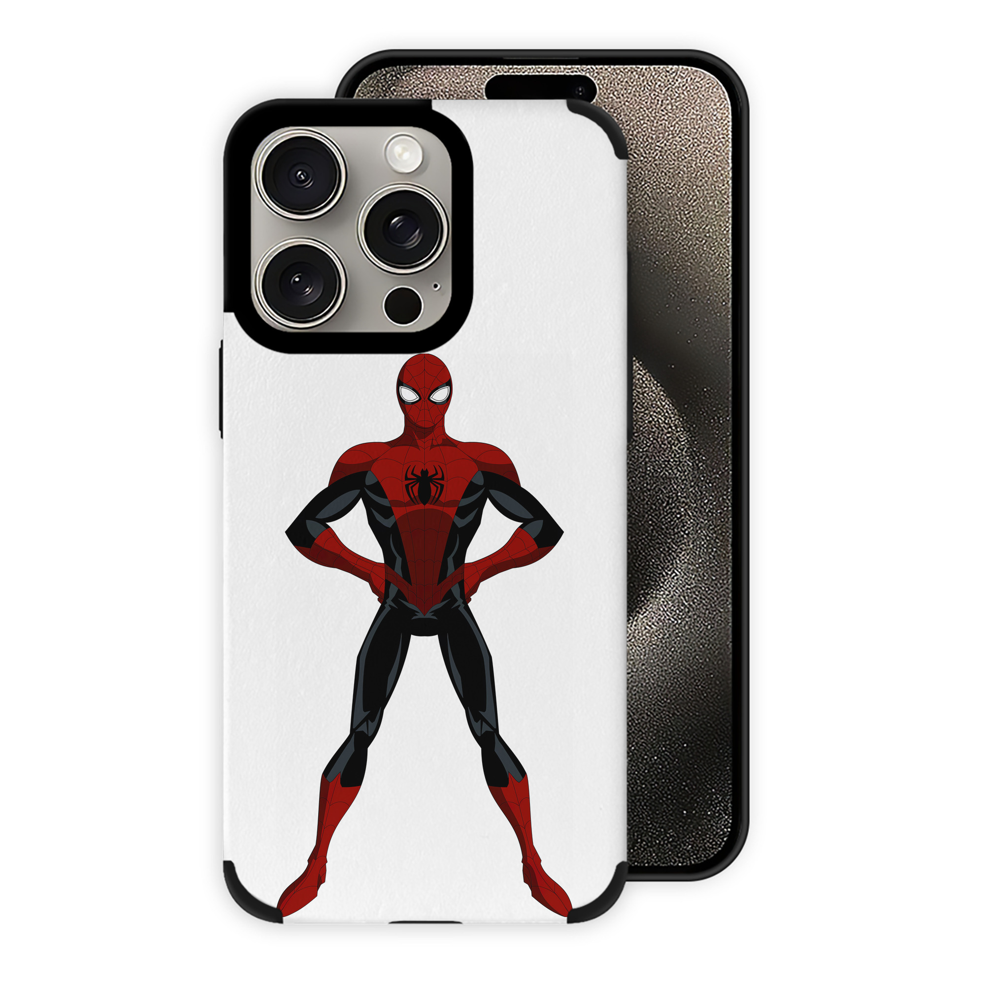 （画像用） Spider Man スパイダーマン 【iPhone15ProMax対応】 PUレザー スマホケース 耐衝撃＆黄変防止