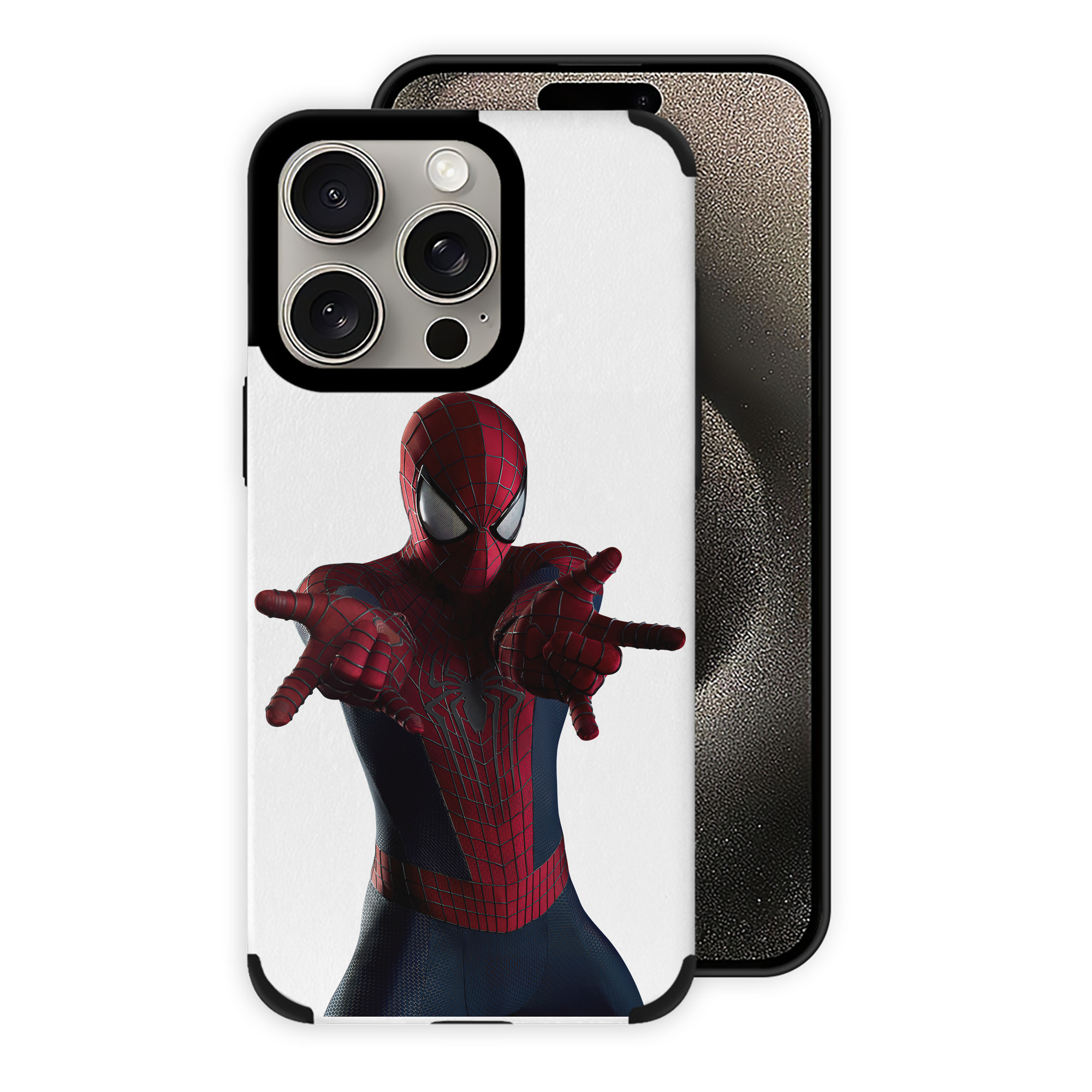 （画像用） Spider Man スパイダーマン 【iPhone15ProMax対応】 PUレザー スマホケース 耐衝撃＆黄変防止