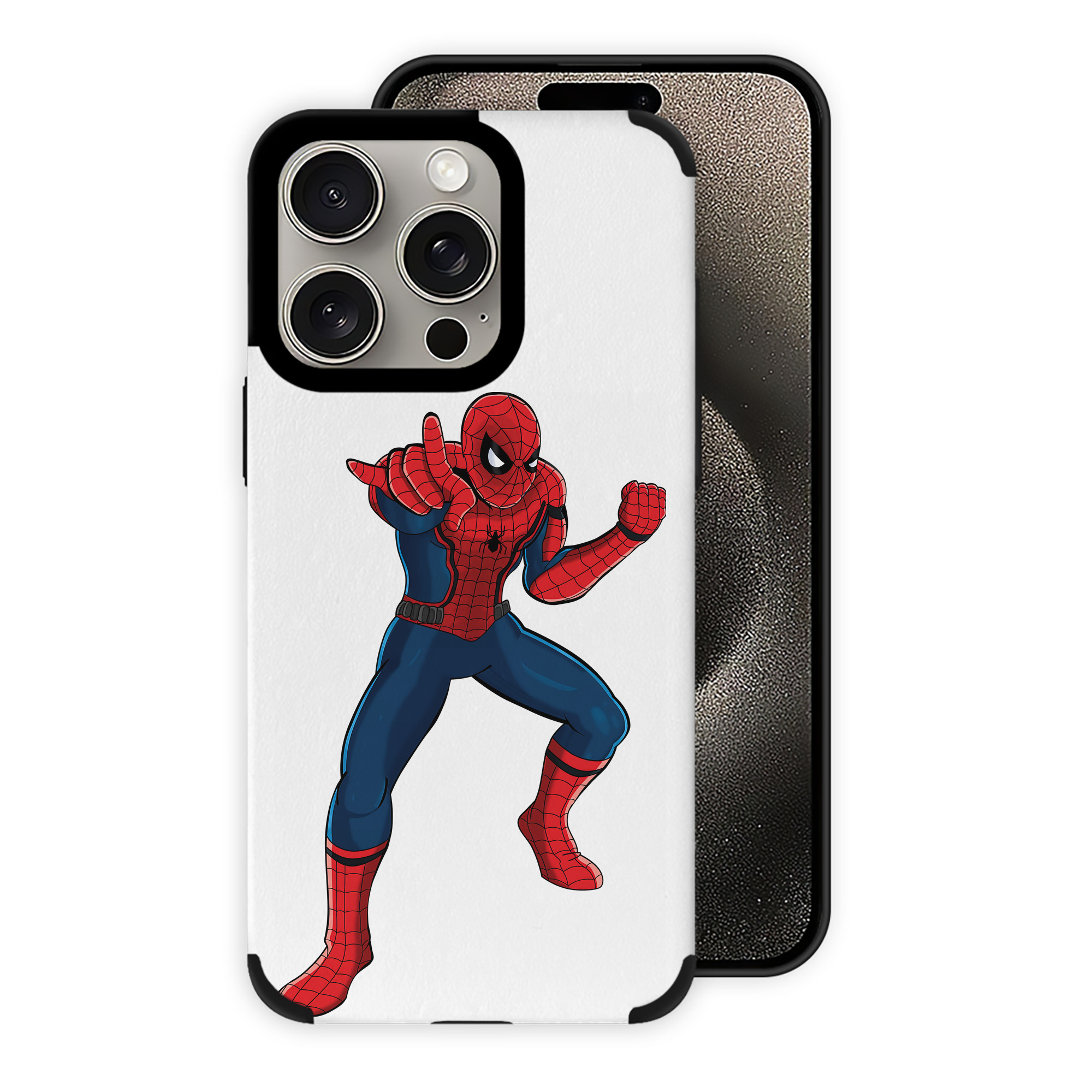 （画像用） Spider Man スパイダーマン 【iPhone15ProMax対応】 PUレザー スマホケース 耐衝撃＆黄変防止
