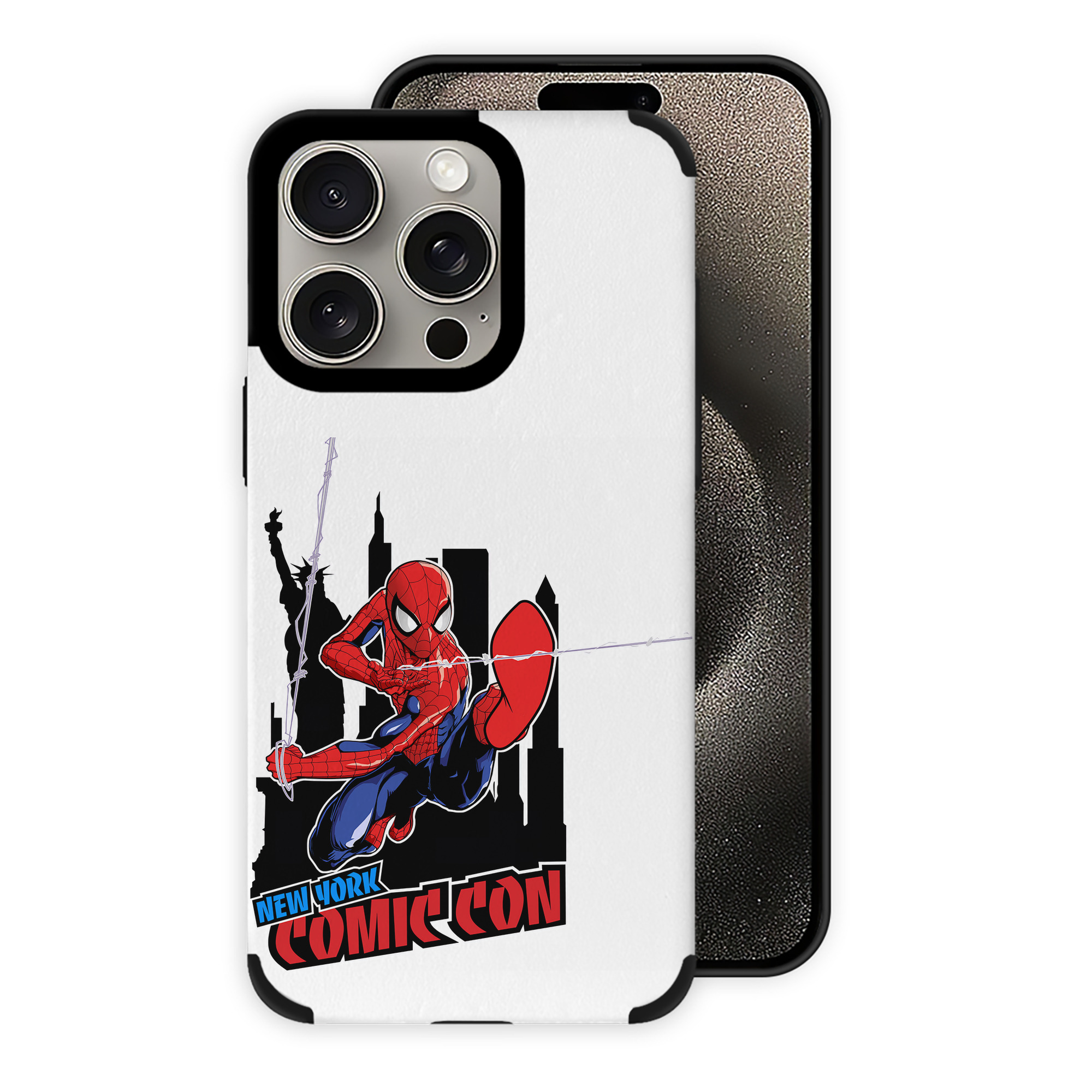 （画像用） Spider Man スパイダーマン 【iPhone15ProMax対応】 PUレザー スマホケース 耐衝撃＆黄変防止