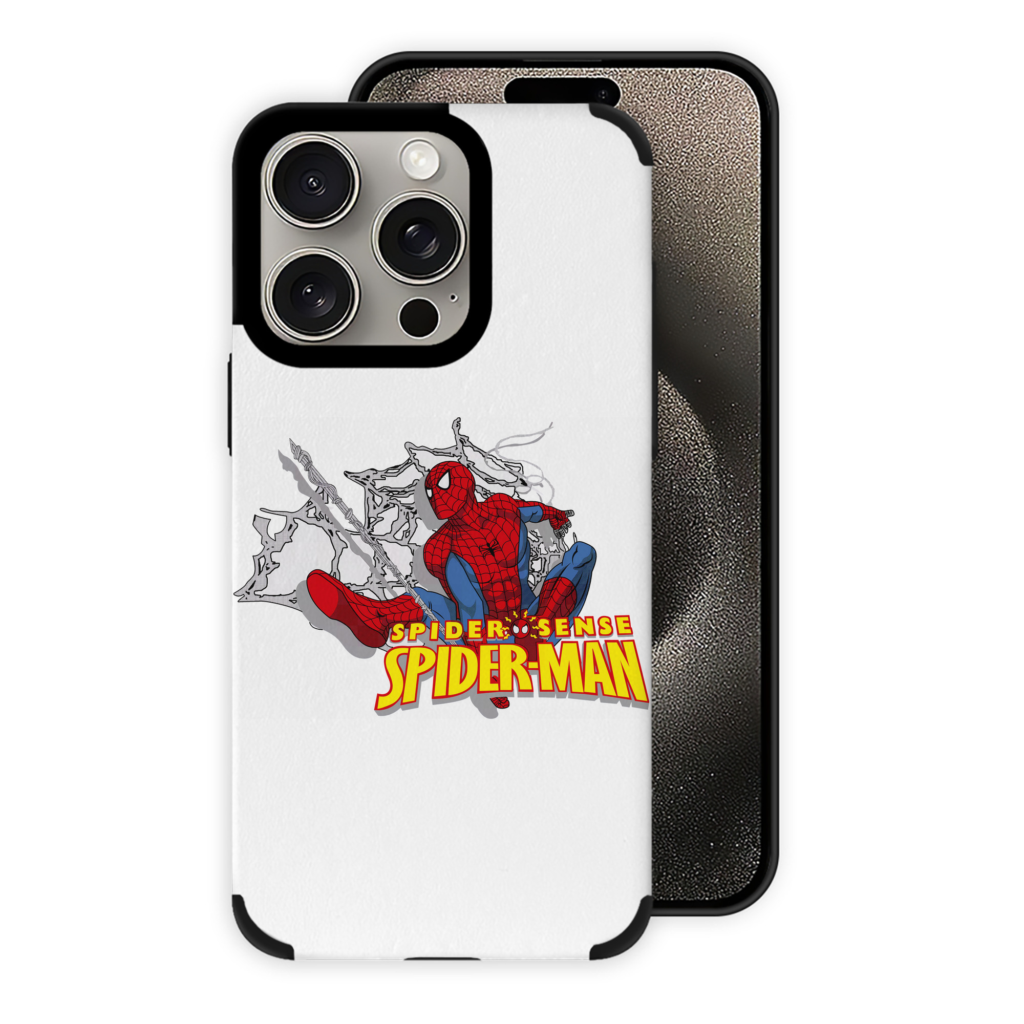 （画像用） Spider Man スパイダーマン 【iPhone15ProMax対応】 PUレザー スマホケース 耐衝撃＆黄変防止
