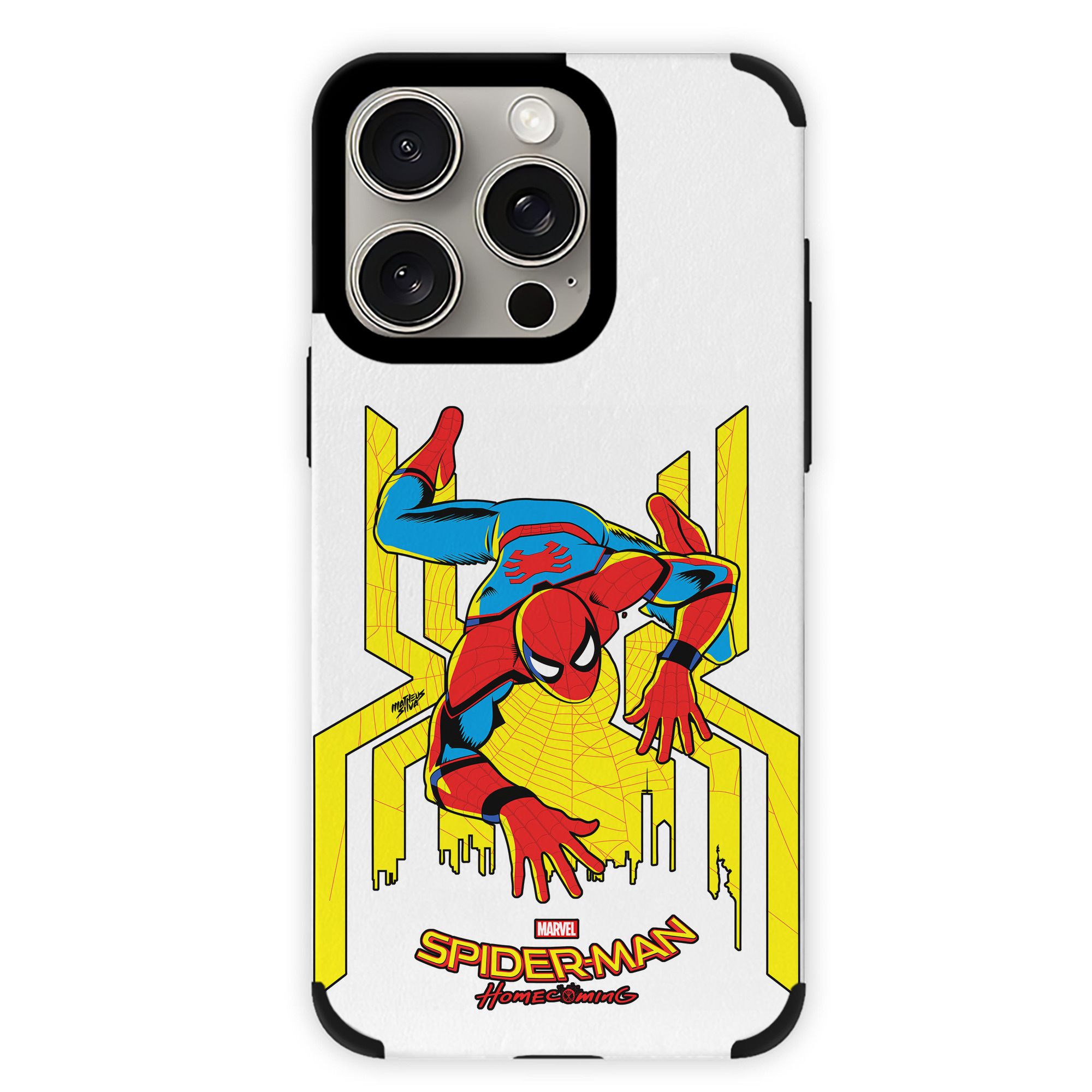 （画像用） Spider Man スパイダーマン 【iPhone15ProMax対応】 PUレザー スマホケース 耐衝撃＆黄変防止