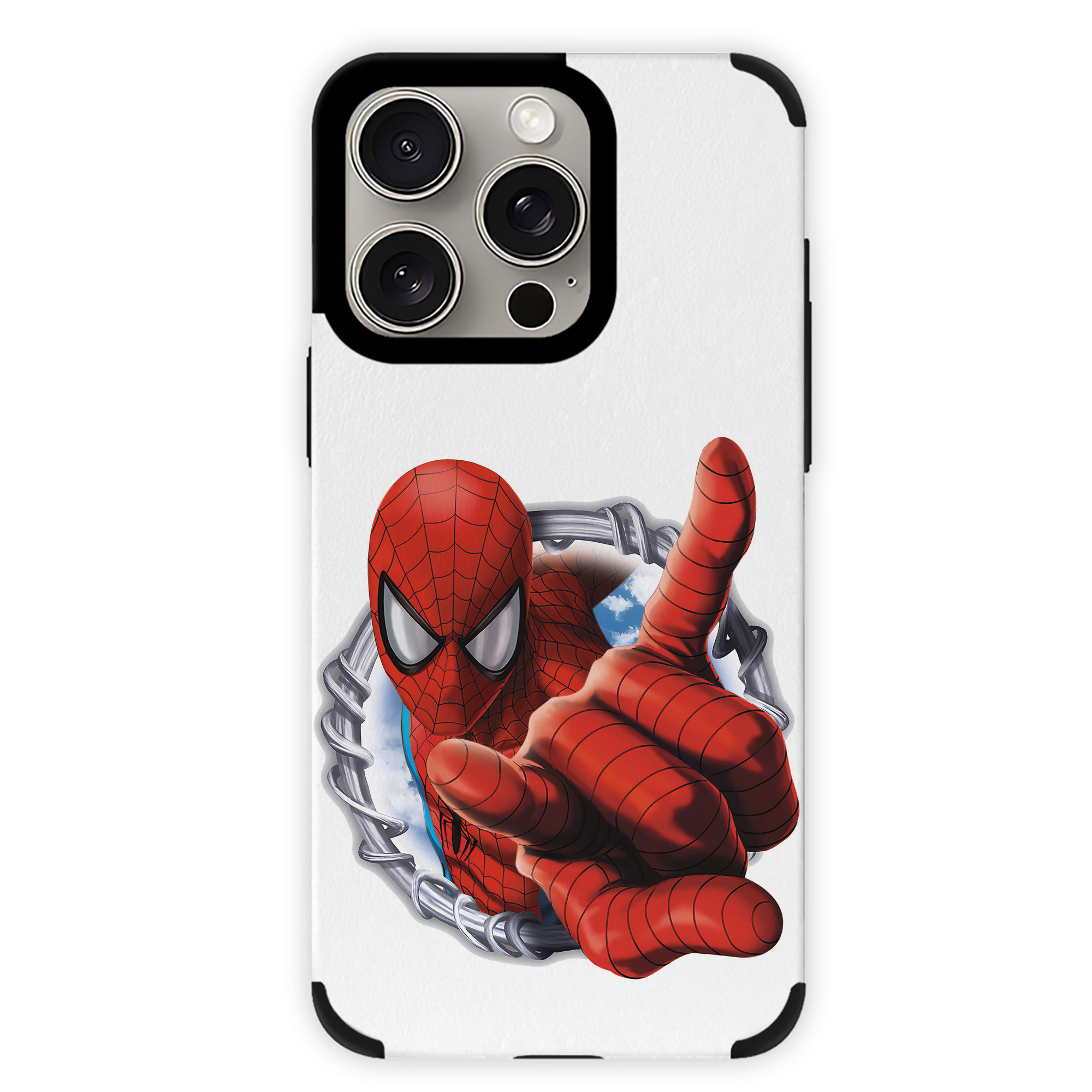 （画像用） Spider Man スパイダーマン 【iPhone15ProMax対応】 PUレザー スマホケース 耐衝撃＆黄変防止
