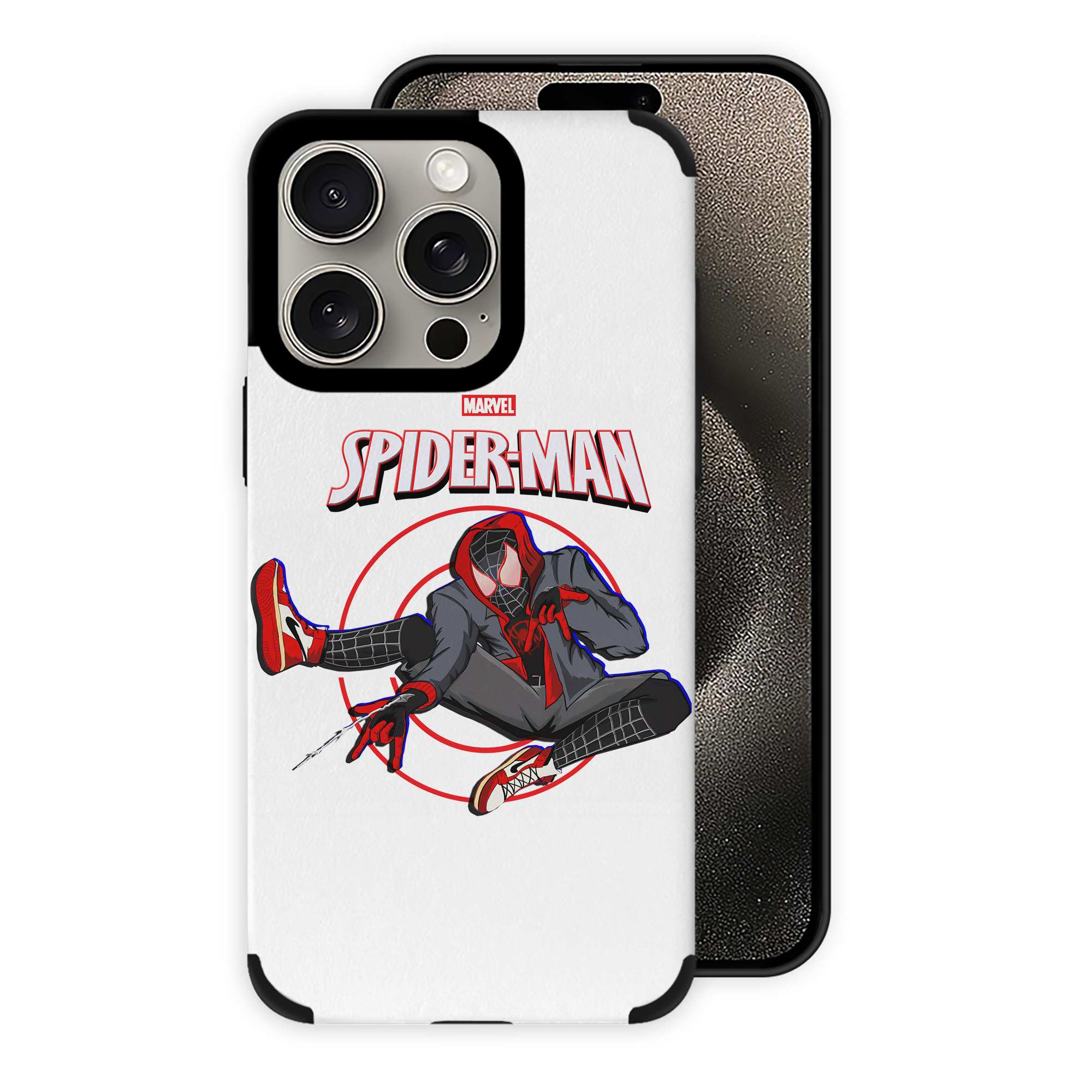 （画像用） Spider Man スパイダーマン 【iPhone15ProMax対応】 PUレザー スマホケース 耐衝撃＆黄変防止