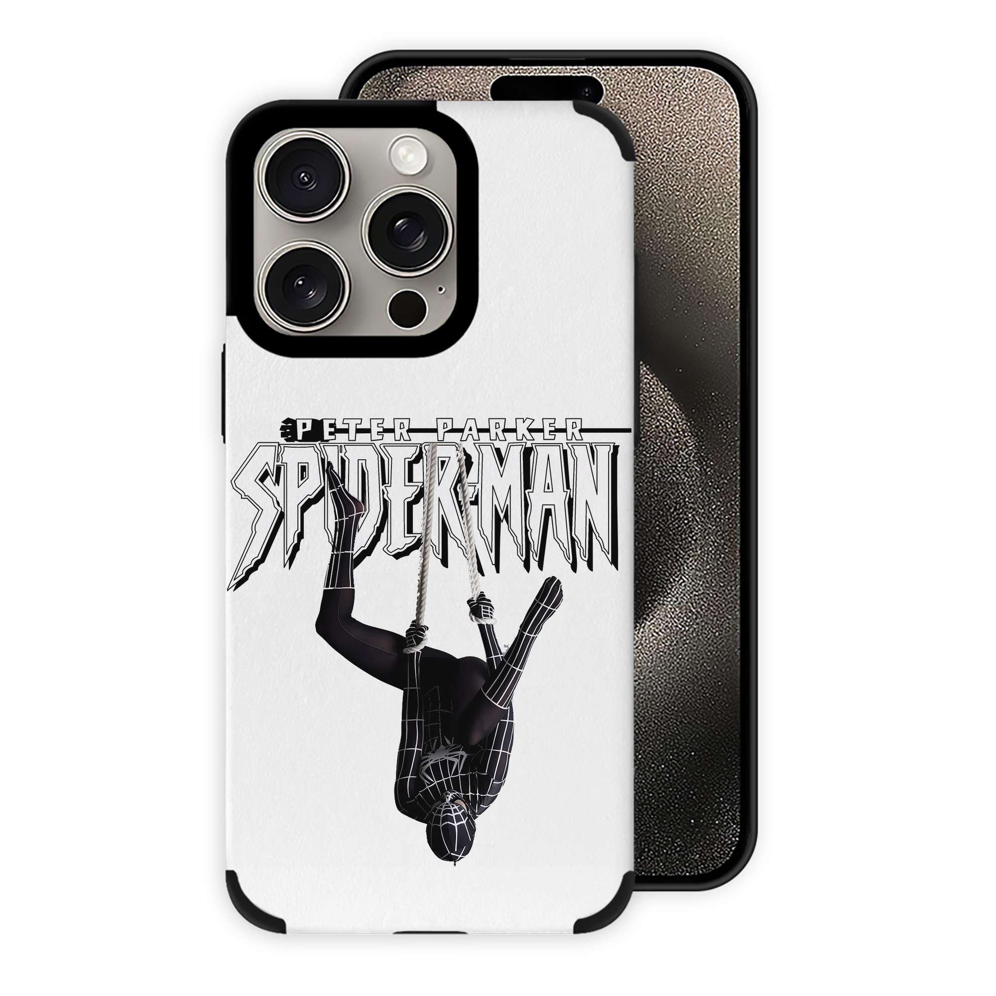 （画像用） Spider Man スパイダーマン 【iPhone15ProMax対応】 PUレザー スマホケース 耐衝撃＆黄変防止