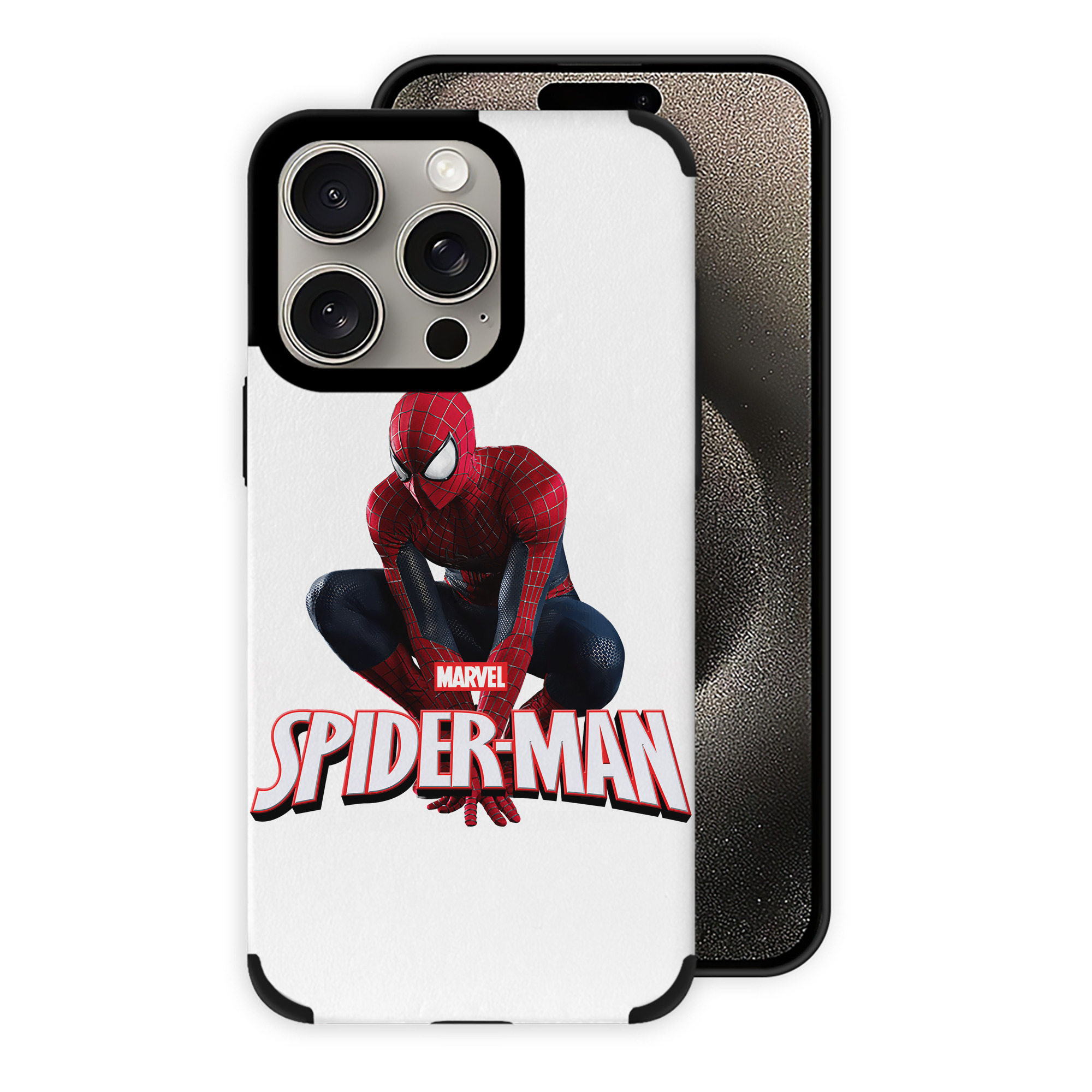 （画像用） Spider Man スパイダーマン 【iPhone15ProMax対応】 PUレザー スマホケース 耐衝撃＆黄変防止