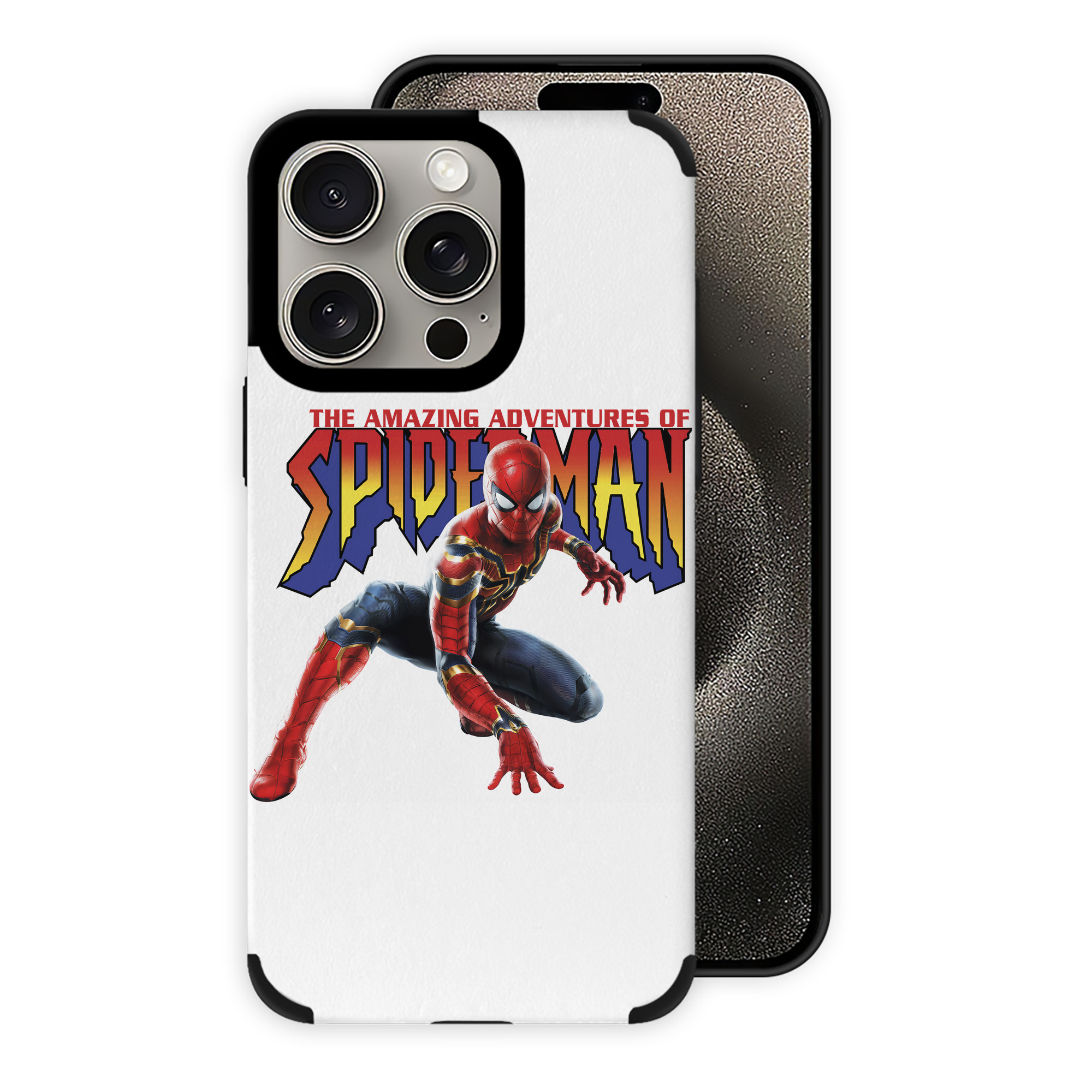 （画像用） Spider Man スパイダーマン 【iPhone15ProMax対応】 PUレザー スマホケース 耐衝撃＆黄変防止