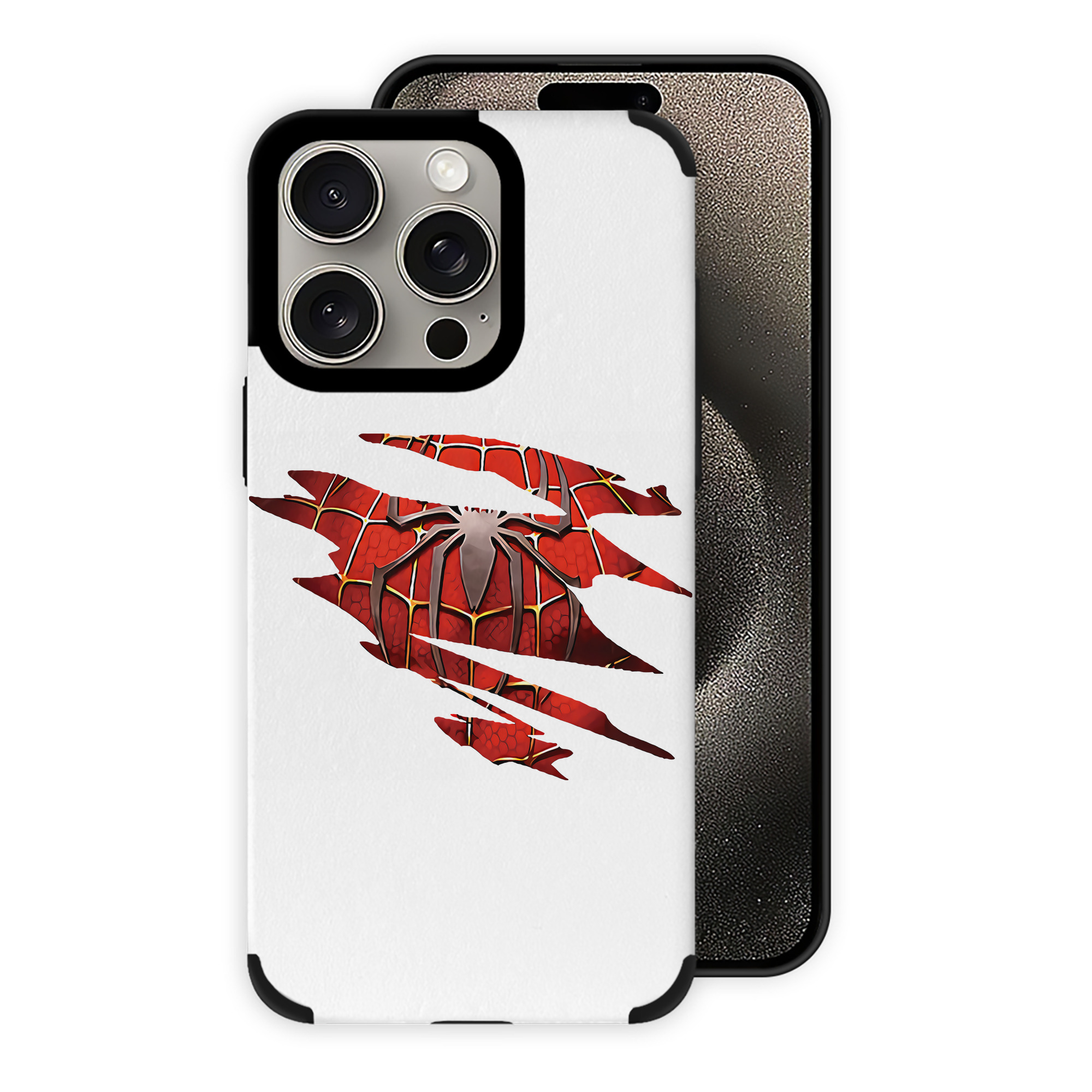 （画像用） Spider Man スパイダーマン 【iPhone15ProMax対応】 PUレザー スマホケース 耐衝撃＆黄変防止