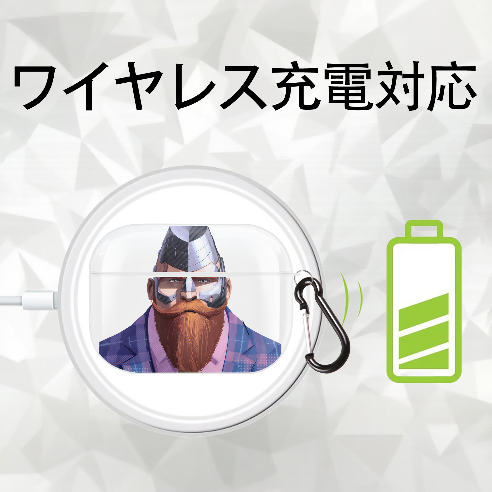 Spider Man スパイダーマン 【AirPods Pro用】ハードシェル保護ケース 耐衝撃・防指紋・カラビナ付き商品仕様
