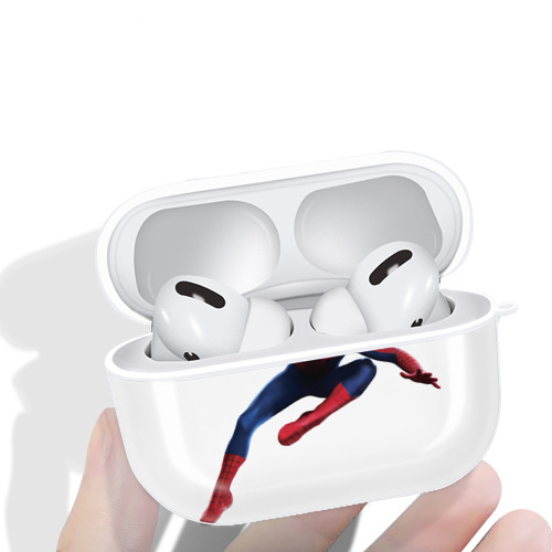 Spider Man スパイダーマン 【AirPods Pro用】ハードシェル保護ケース 耐衝撃・防指紋・カラビナ付き商品仕様