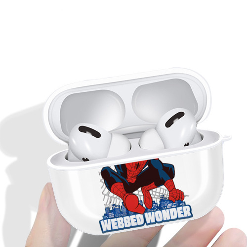 Spider Man スパイダーマン 【AirPods Pro用】ハードシェル保護ケース 耐衝撃・防指紋・カラビナ付き商品仕様