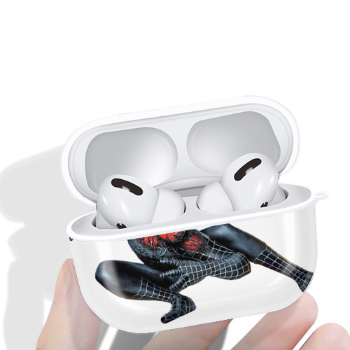 Spider Man スパイダーマン 【AirPods Pro用】ハードシェル保護ケース 耐衝撃・防指紋・カラビナ付き商品仕様