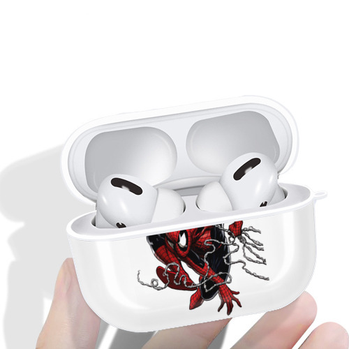 Spider Man スパイダーマン 【AirPods Pro用】ハードシェル保護ケース 耐衝撃・防指紋・カラビナ付き商品仕様