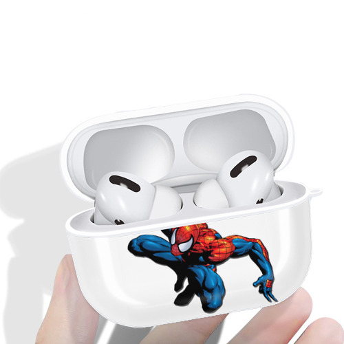 Spider Man スパイダーマン 【AirPods Pro用】ハードシェル保護ケース 耐衝撃・防指紋・カラビナ付き商品仕様