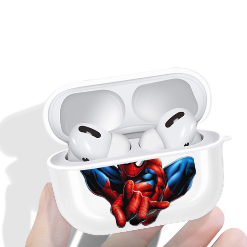 Spider Man スパイダーマン 【AirPods Pro用】ハードシェル保護ケース 耐衝撃・防指紋・カラビナ付き商品仕様