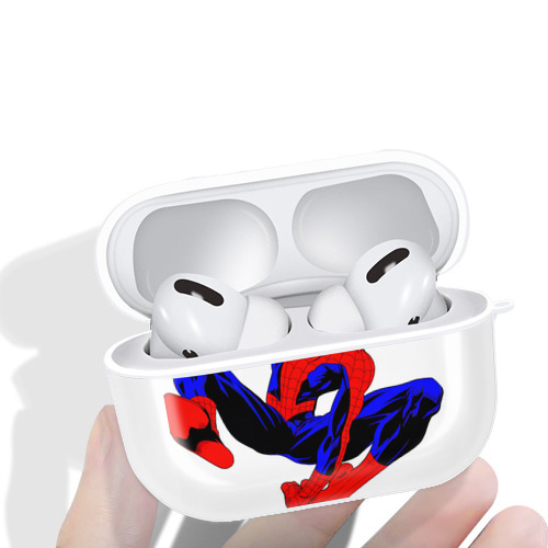 Spider Man スパイダーマン 【AirPods Pro用】ハードシェル保護ケース 耐衝撃・防指紋・カラビナ付き商品仕様