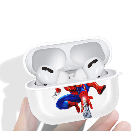 Spider Man スパイダーマン 【AirPods Pro用】ハードシェル保護ケース 耐衝撃・防指紋・カラビナ付き商品仕様