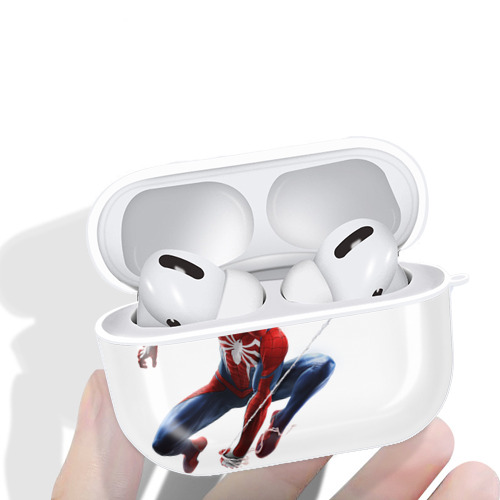 Spider Man スパイダーマン 【AirPods Pro用】ハードシェル保護ケース 耐衝撃・防指紋・カラビナ付き商品仕様