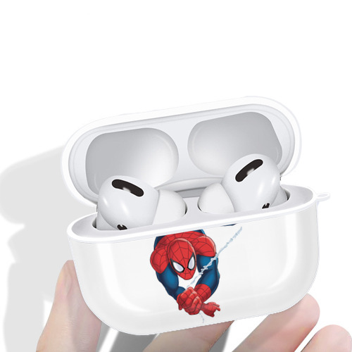 Spider Man スパイダーマン 【AirPods Pro用】ハードシェル保護ケース 耐衝撃・防指紋・カラビナ付き商品仕様