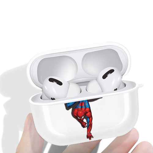 Spider Man スパイダーマン 【AirPods Pro用】ハードシェル保護ケース 耐衝撃・防指紋・カラビナ付き商品仕様