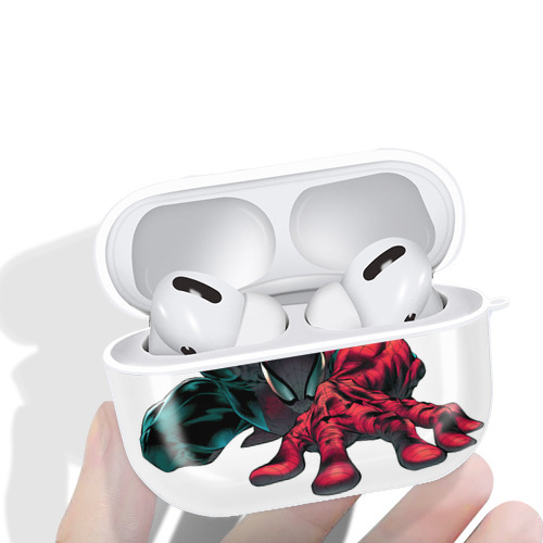 Spider Man スパイダーマン 【AirPods Pro用】ハードシェル保護ケース 耐衝撃・防指紋・カラビナ付き商品仕様