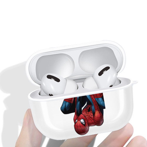 Spider Man スパイダーマン 【AirPods Pro用】ハードシェル保護ケース 耐衝撃・防指紋・カラビナ付き商品仕様