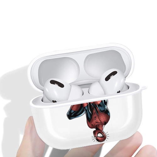 Spider Man スパイダーマン 【AirPods Pro用】ハードシェル保護ケース 耐衝撃・防指紋・カラビナ付き商品仕様