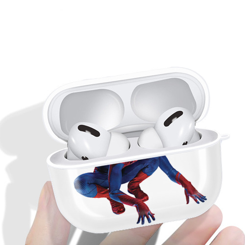 Spider Man スパイダーマン 【AirPods Pro用】ハードシェル保護ケース 耐衝撃・防指紋・カラビナ付き商品仕様