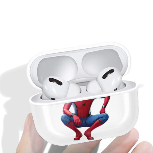 Spider Man スパイダーマン 【AirPods Pro用】ハードシェル保護ケース 耐衝撃・防指紋・カラビナ付き商品仕様