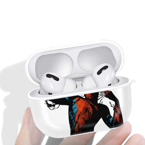 Spider Man スパイダーマン 【AirPods Pro用】ハードシェル保護ケース 耐衝撃・防指紋・カラビナ付き商品仕様
