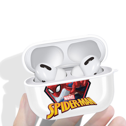 Spider Man スパイダーマン 【AirPods Pro用】ハードシェル保護ケース 耐衝撃・防指紋・カラビナ付き商品仕様