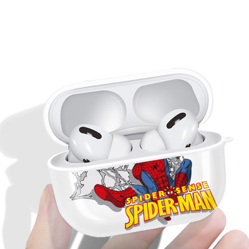 Spider Man スパイダーマン 【AirPods Pro用】ハードシェル保護ケース 耐衝撃・防指紋・カラビナ付き商品仕様