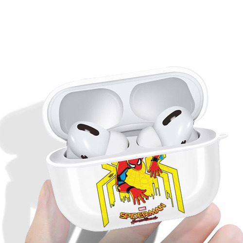 Spider Man スパイダーマン 【AirPods Pro用】ハードシェル保護ケース 耐衝撃・防指紋・カラビナ付き商品仕様