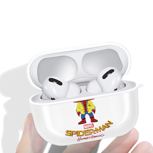 Spider Man スパイダーマン 【AirPods Pro用】ハードシェル保護ケース 耐衝撃・防指紋・カラビナ付き商品仕様