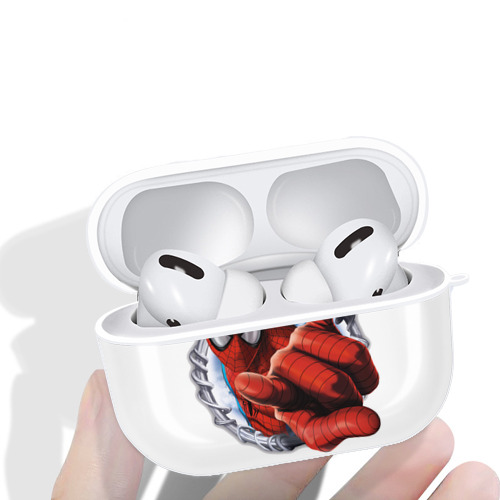 Spider Man スパイダーマン 【AirPods Pro用】ハードシェル保護ケース 耐衝撃・防指紋・カラビナ付き商品仕様