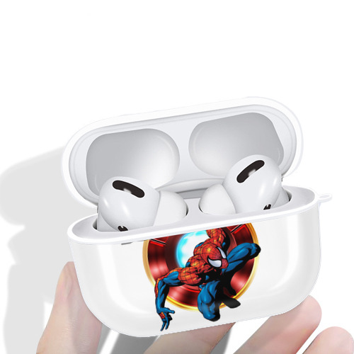 Spider Man スパイダーマン 【AirPods Pro用】ハードシェル保護ケース 耐衝撃・防指紋・カラビナ付き商品仕様