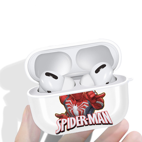 Spider Man スパイダーマン 【AirPods Pro用】ハードシェル保護ケース 耐衝撃・防指紋・カラビナ付き商品仕様