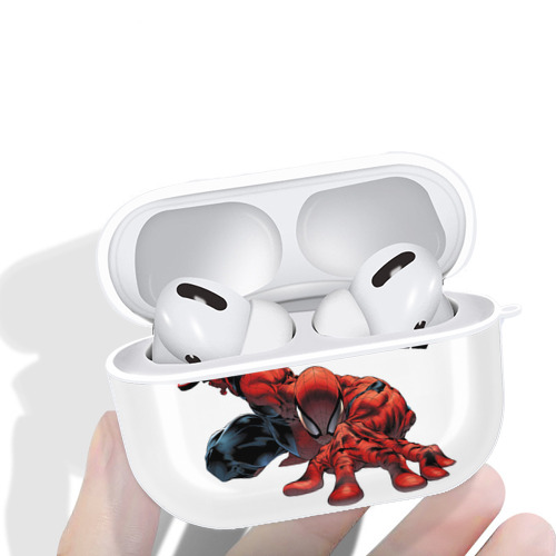 Spider Man スパイダーマン 【AirPods Pro用】ハードシェル保護ケース 耐衝撃・防指紋・カラビナ付き商品仕様