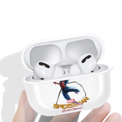 Spider Man スパイダーマン 【AirPods Pro用】ハードシェル保護ケース 耐衝撃・防指紋・カラビナ付き商品仕様