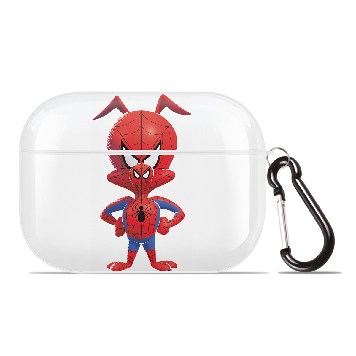 （画像用） Spider Man スパイダーマン 【AirPods Pro用】ハードシェル保護ケース 耐衝撃・防指紋・カラビナ付き商品仕様