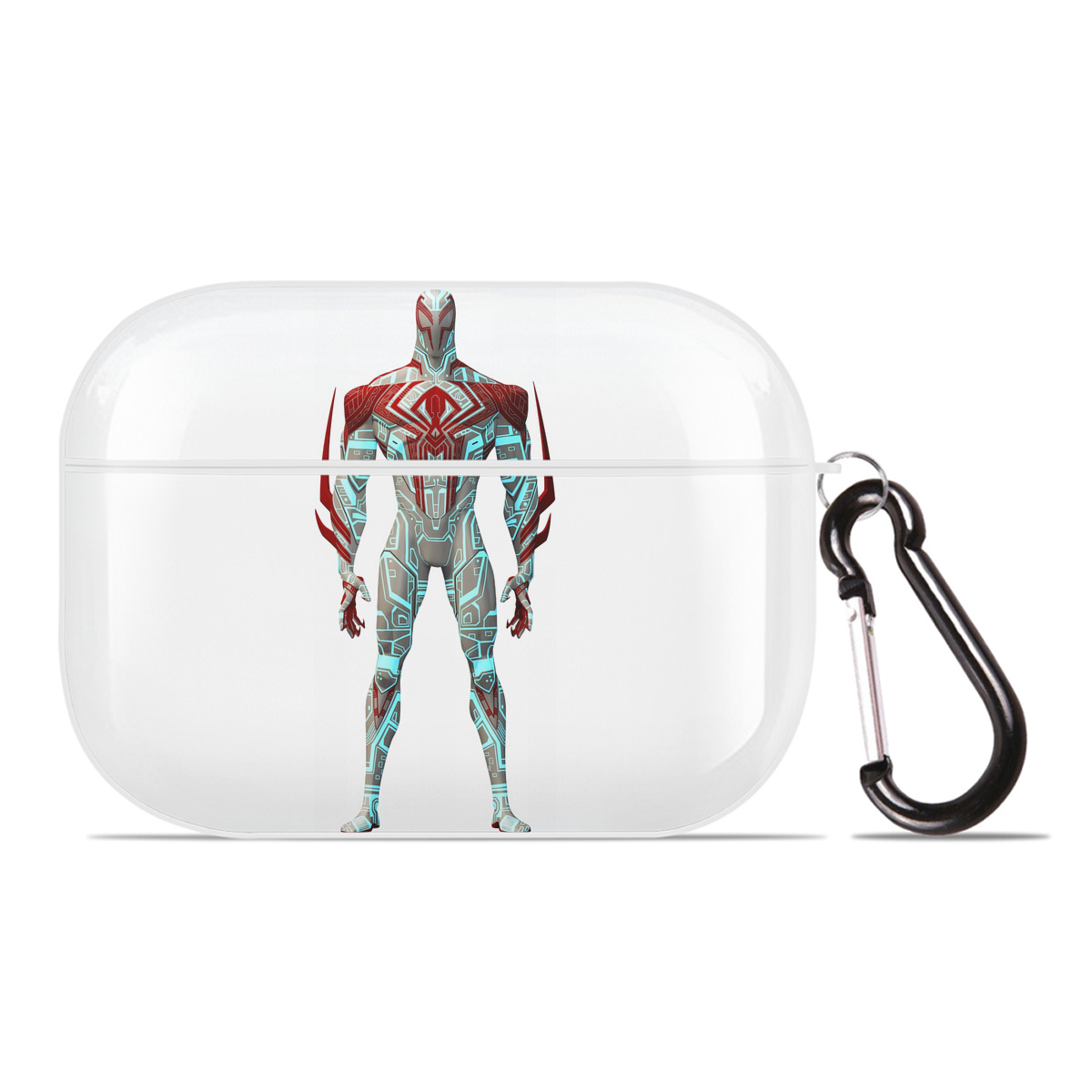 （画像用） Spider Man スパイダーマン 【AirPods Pro用】ハードシェル保護ケース 耐衝撃・防指紋・カラビナ付き商品仕様