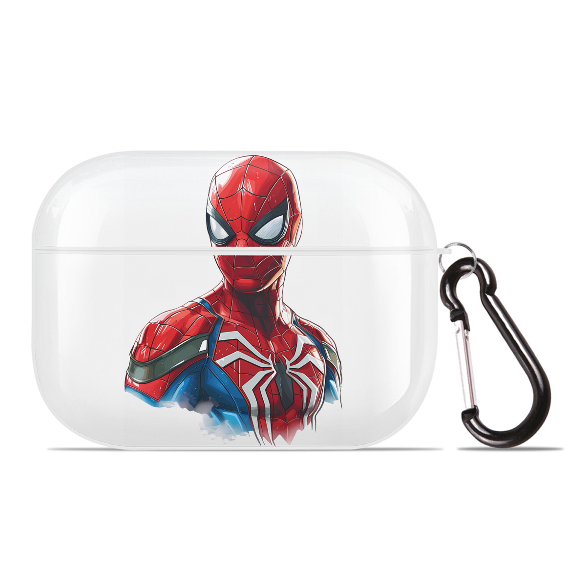 （画像用） Spider Man スパイダーマン 【AirPods Pro用】ハードシェル保護ケース 耐衝撃・防指紋・カラビナ付き商品仕様